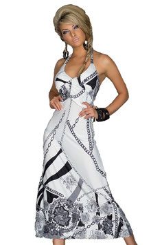 Sommerkleid, weiß mit Muster