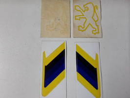 JEU DE 4 Décors JAUNE 103 SP