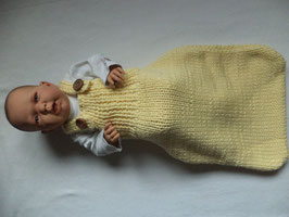 gestrickter Babyschlafsack zart gelb 60cm