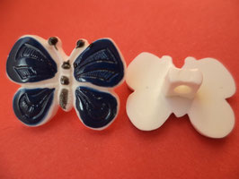 Knöpfe dunkelblau 19mm x 15mm (4376) Schmetterling