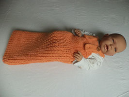 Cocoon gestrickt Baby Schlafsack orange 60cm