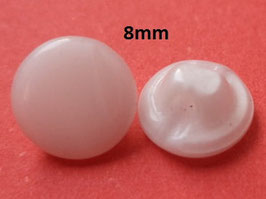 kleine Glasknöpfe weiß 8mm (170k)