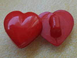 kleine Knöpfe rotes Herz 12mm (6152)