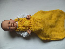 gestrickter Babyschlafsack sonnen gelb 60cm