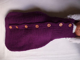Baby Schlafsack gestrickt lila 60cm