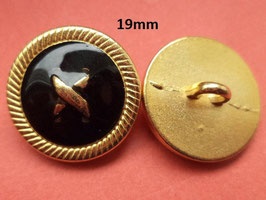 Metallknöpfe golden schwarz 19mm (6377k) Jacke