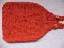 gestrickter Schlafsack für Frühchen Neugeborene orange 50cm Merino