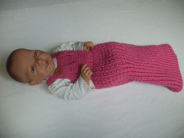 Cocoon gestrickt Baby Schlafsack rosa 60cm