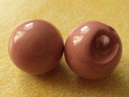 kleine braune Knöpfe Kugel Perle 10mm (6530)