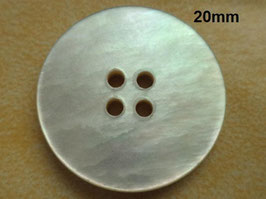 Perlmuttknöpfe silbergrau hellbeige 20mm (6350k)
