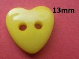 kleine Knöpfe Herz gelbe 13mm (3081)