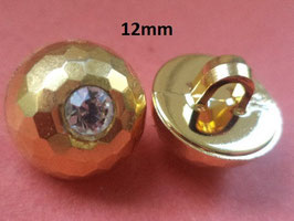 Strassknöpfe golden 12mm (6615) Knöpfe