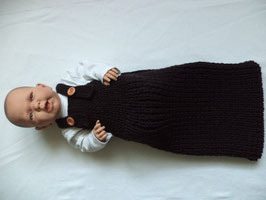 Babyschlafsack gestrickt dunkelbraun 60cm