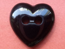 kleine Knöpfe schwarzes Herz 13mm (69k)