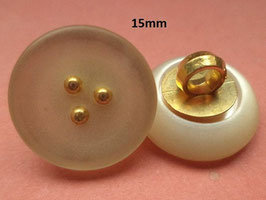 Knöpfe beige golden 15mm (525k)