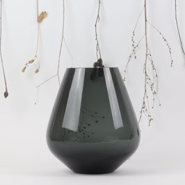 Vase aus grauem Glas