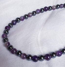 Hämatit Amethyst Kette