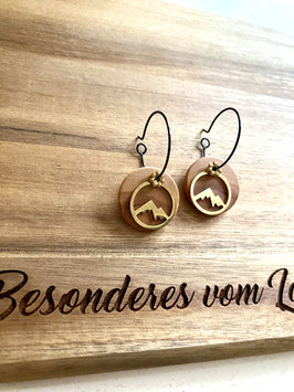 Holzohrringe „Mia“ gold und schwarz