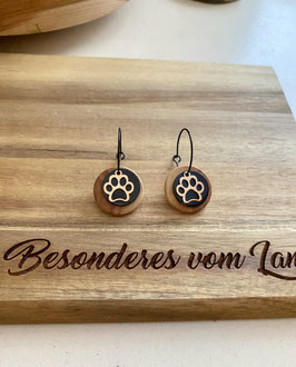 Holzohrringe „Elia“ roségold/schwarz