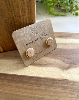 Zirbenholz Ohrstecker „Zora“ gold