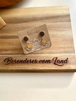 Holzohrringe „Nola“ gold