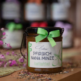 Pfirsich Nana Minze im Henkelglas