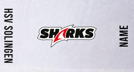 HSV Solingen Gametowel mit Sharks-Logo und Wunschname