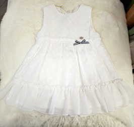 Kleid -  Taufkleid - Lochmuster mit Masche - Better Cotton Gr 68/74 -  Taufe Festmode