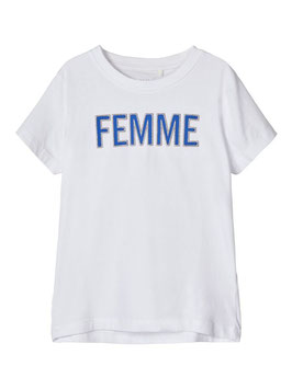 Shirt - Besticktes T-Shirt weiß - FEMM10 - NAME IT MÄDCHEN KIDS GIRL