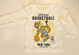 Shirt - Aktion - Basketball -  Tiger - white alyssum - NAME IT MINI JUNGEN