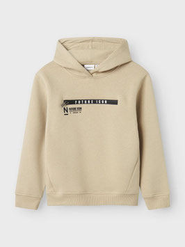 Sweater - Kapuze - Future - peyote melange - NAME IT KIDS
