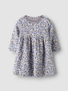 Kleid - Rippstrick - Blumen in lilac - Biobaumwolle - NAME IT