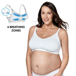 Still BH - nahtlos - Keep Cool Ultra BH - Nahtloser Schwangerschafts und Still-BH aus Soft Touch Material mit 6 Atmungszonen - weiss