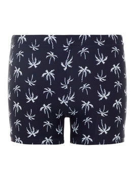 Bademode - Hose - Badehose - blau mit weißen Palmen - NAME IT KIDS JUNGEN