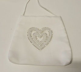 Tasche - Erstkommunion - Perlen - ivory - klassisch - Perlenherz - Erstkommunion