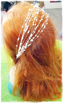 Haarschmuck - Haarreifen für Erstkommunion mit Perlen