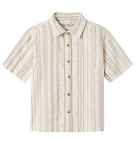 Hemd - Leinen -  100 % Baumwoll- Leinen Mischung - lässiges Outfit - NAME IT KIDS JUNGE