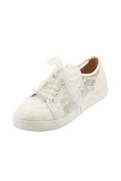 Schuhe - Sneaker - ecru - transparent - Spitze - creme - lässiger Sneaker - Festtagssneaker
