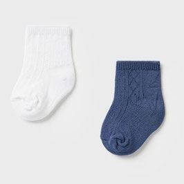 Socken Set - marine - weiß - Baumwolle - MJ - Taufe - Festmode