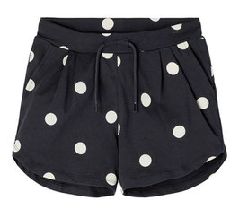 Hose - kurz  - Biobaumwolle - marine - weiße Punkte - NAME IT KIDS MÄDCHEN
