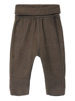 Hose - Ripp - Frühchen - braun - Biobaumwolle - NAME IT