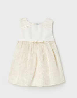 Kleid - Taufkleid - ivory - Devoré Kleid für Babys - Faufe - Festmode