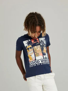 Shirt - kurzarm - GOOD VIBES - marine - NAME IT KIDS JUNGE