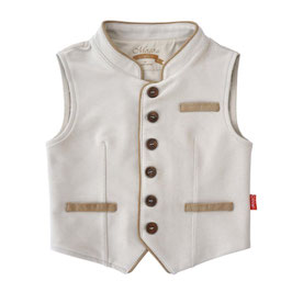 Batian Weste - Trachtenweste - beige - super weich & dehnbar - Trachtenjacke kurzarm