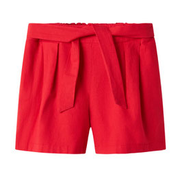 Hose - kurz - Short - Baumwoll - Leinenmischung - rot - NAME IT KIDS MÄDCHEN