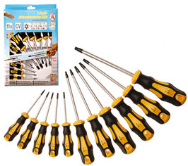 T-Profil Schraubendrehersatz mit Stirnlochbohrung, 11-tlg. (Art. 7845)Produktname