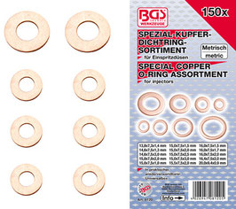 Einspritzdüsen-Kupferringsortiment, 150-tlg. (Art. 8120)