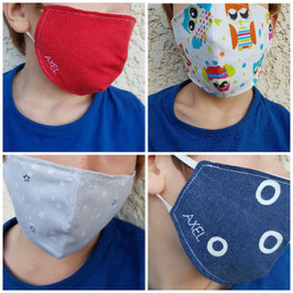 Personnalisation broderie prénom sur masque enfant ou adulte