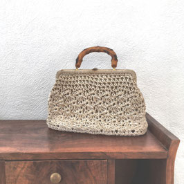 SAC EN CROCHET, ANSE EN BAMBOU