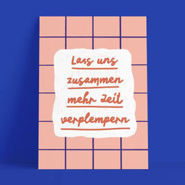 Karte Zusammen mehr Zeit verplempern